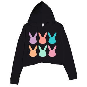 Bunny Head Easter Holiday Crop Fleece Hoodie