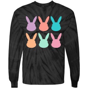 Bunny Head Easter Holiday Tie-Dye Long Sleeve Shirt