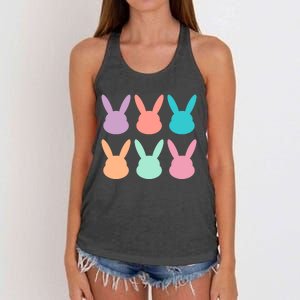 Bunny Head Easter Holiday Women's Knotted Racerback Tank