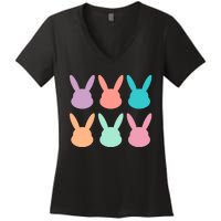 Bunny Head Easter Holiday Women's V-Neck T-Shirt