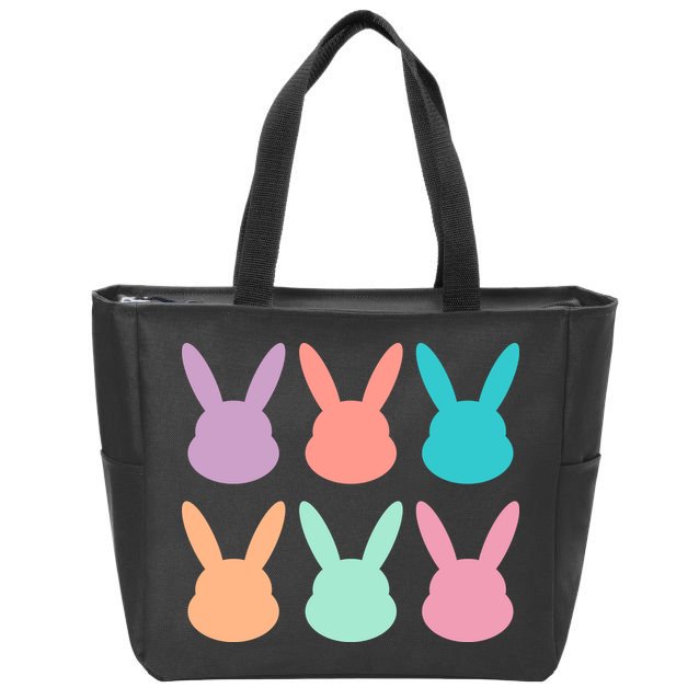 Bunny Head Easter Holiday Zip Tote Bag