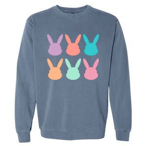 Bunny Head Easter Holiday Garment-Dyed Sweatshirt