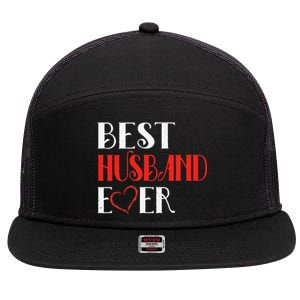 Best Husband Ever Cute Valentine's Day Gifts For Him 7 Panel Mesh Trucker Snapback Hat