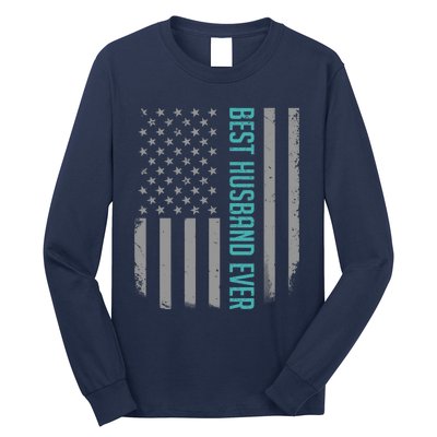 Best Husband Ever American Flag Gifts For Father's Day Long Sleeve Shirt