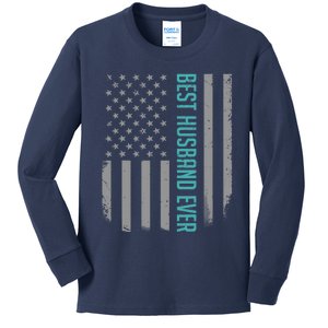 Best Husband Ever American Flag Gifts For Father's Day Kids Long Sleeve Shirt