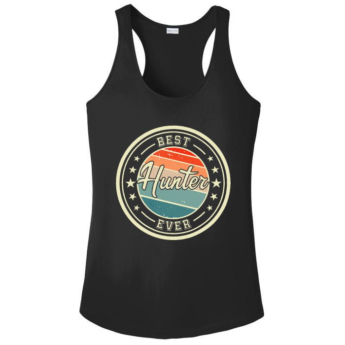 Best Hunter Ever funny saying first name Hunter Ladies PosiCharge Competitor Racerback Tank