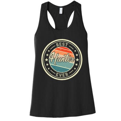 Best Hunter Ever funny saying first name Hunter Women's Racerback Tank