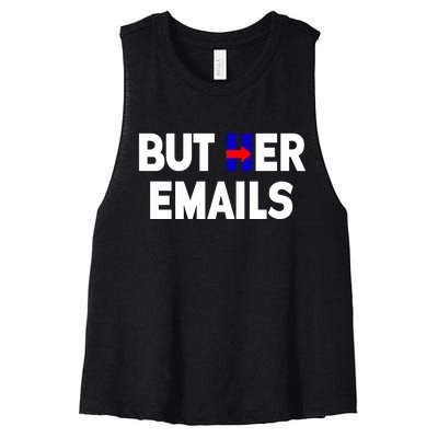 But Her Emails Hillary Republicans Tears Women's Racerback Cropped Tank