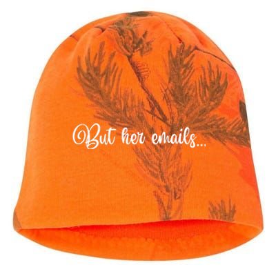 But Her Emails Funny Hillary Clinton Meme Kati - Camo Knit Beanie