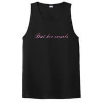 But Her Emails Pink Script Funny Hillary Clinton Meme PosiCharge Competitor Tank