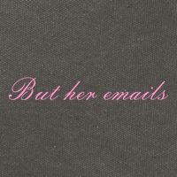 But Her Emails Pink Script Funny Hillary Clinton Meme Cotton Canvas Backpack