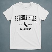 Beverly Hills Est 1914 California Ca Vintage Established Athletic Sports Design T-Shirt