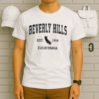 Beverly Hills Est 1914 California Ca Vintage Established Athletic Sports Design T-Shirt
