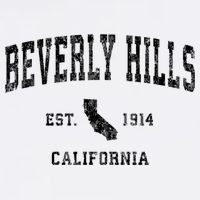 Beverly Hills Est 1914 California Ca Vintage Established Athletic Sports Design T-Shirt
