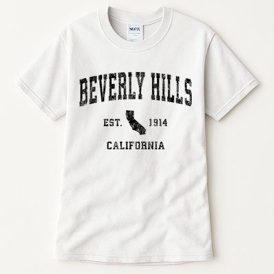 Beverly Hills Est 1914 California Ca Vintage Established Athletic Sports Design Tall T-Shirt