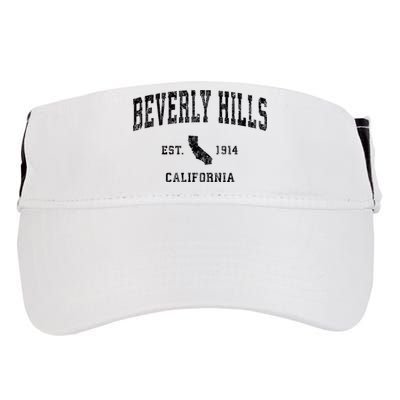 Beverly Hills Est 1914 California Ca Vintage Established Athletic Sports Design Adult Drive Performance Visor