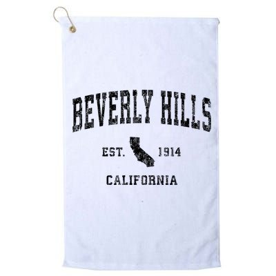 Beverly Hills Est 1914 California Ca Vintage Established Athletic Sports Design Golf Towel