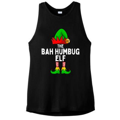 Bah Humbug Elf Matching Family Christmas Ladies PosiCharge Tri-Blend Wicking Tank