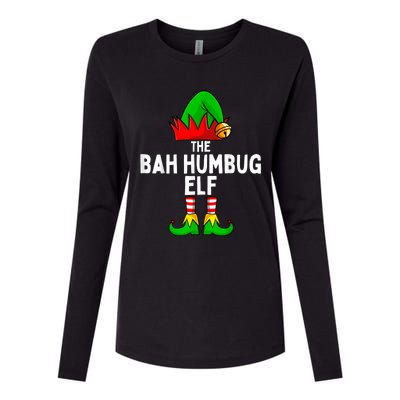 Bah Humbug Elf Matching Family Christmas Womens Cotton Relaxed Long Sleeve T-Shirt