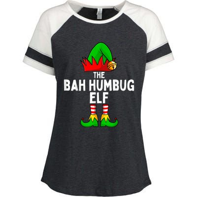 Bah Humbug Elf Matching Family Christmas Enza Ladies Jersey Colorblock Tee