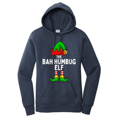 Bah Humbug Elf Matching Family Christmas Women's Pullover Hoodie