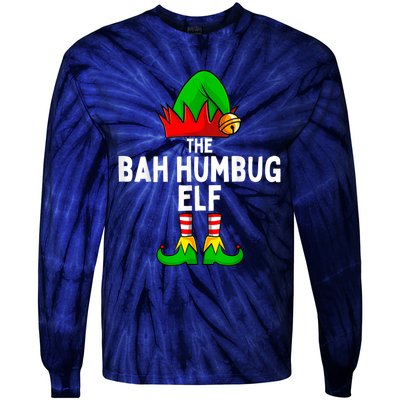 Bah Humbug Elf Matching Family Christmas Tie-Dye Long Sleeve Shirt