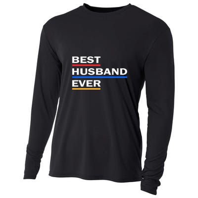 Best Husband Ever Funny Saying Novelty Teee Gift For Dad Cool Humor Cooling Performance Long Sleeve Crew
