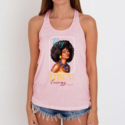 Big Hbcu Energy Historically Black College University Gift Women's Knotted Racerback Tank