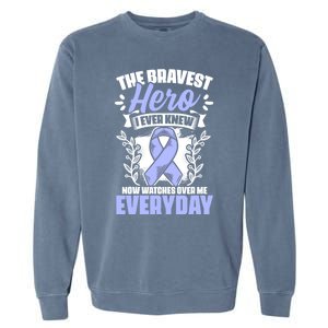 Bravest Hero Esophagus Cancer Esophageal Cancer Awareness Cute Gift Garment-Dyed Sweatshirt