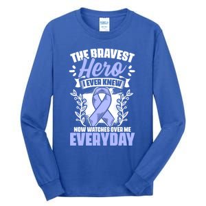 Bravest Hero Esophagus Cancer Esophageal Cancer Awareness Cute Gift Tall Long Sleeve T-Shirt