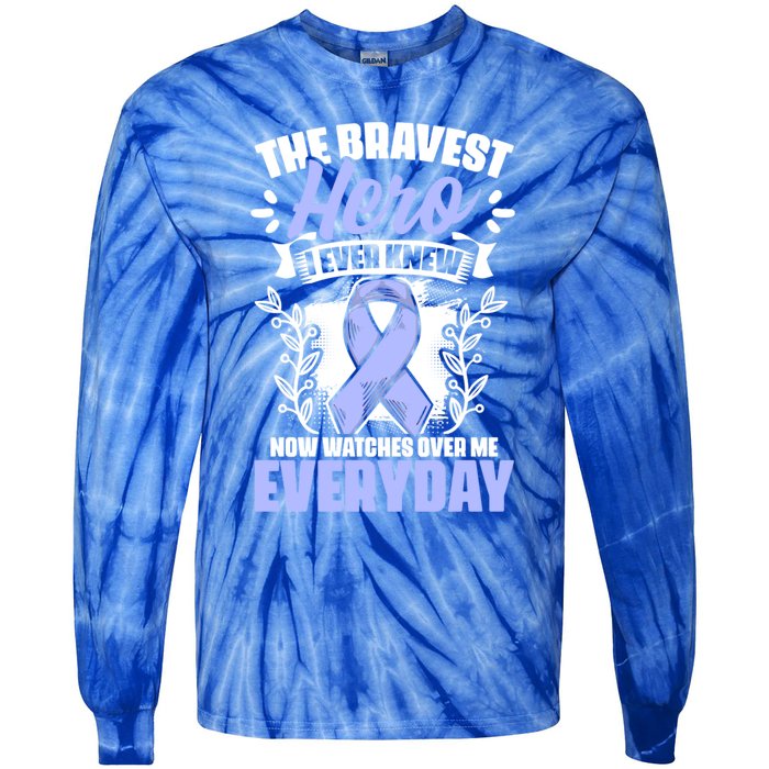 Bravest Hero Esophagus Cancer Esophageal Cancer Awareness Cute Gift Tie-Dye Long Sleeve Shirt