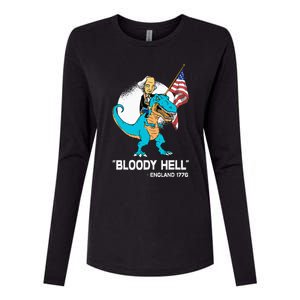 Bloody Hell England July 4th 1776 Womens Cotton Relaxed Long Sleeve T-Shirt