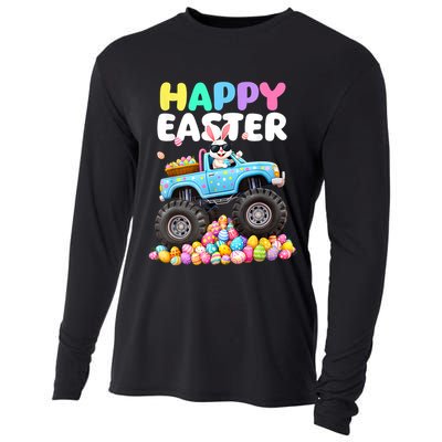 Boy.s Happy Easter Monster Truck Easter Eggs  Cooling Performance Long Sleeve Crew