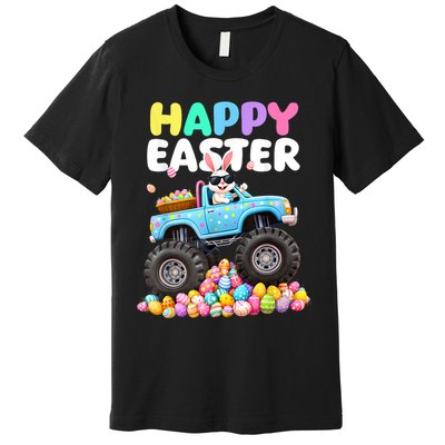 Boy.s Happy Easter Monster Truck Easter Eggs  Premium T-Shirt