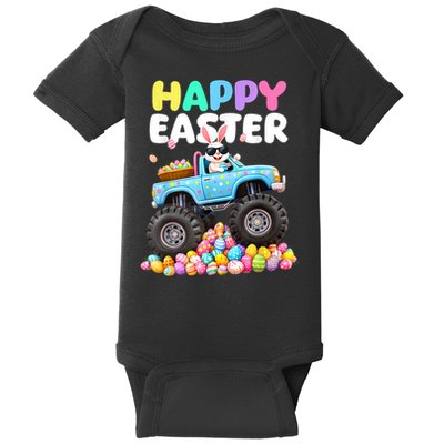 Boy.s Happy Easter Monster Truck Easter Eggs  Baby Bodysuit