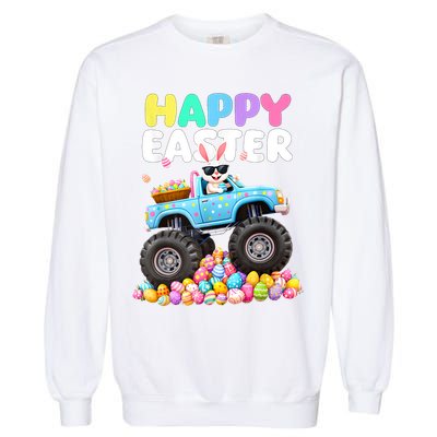 Boy.s Happy Easter Monster Truck Easter Eggs  Garment-Dyed Sweatshirt