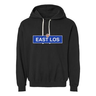 Boyle Heights East La Los Angeles City Terrace Retro Vintage Garment-Dyed Fleece Hoodie