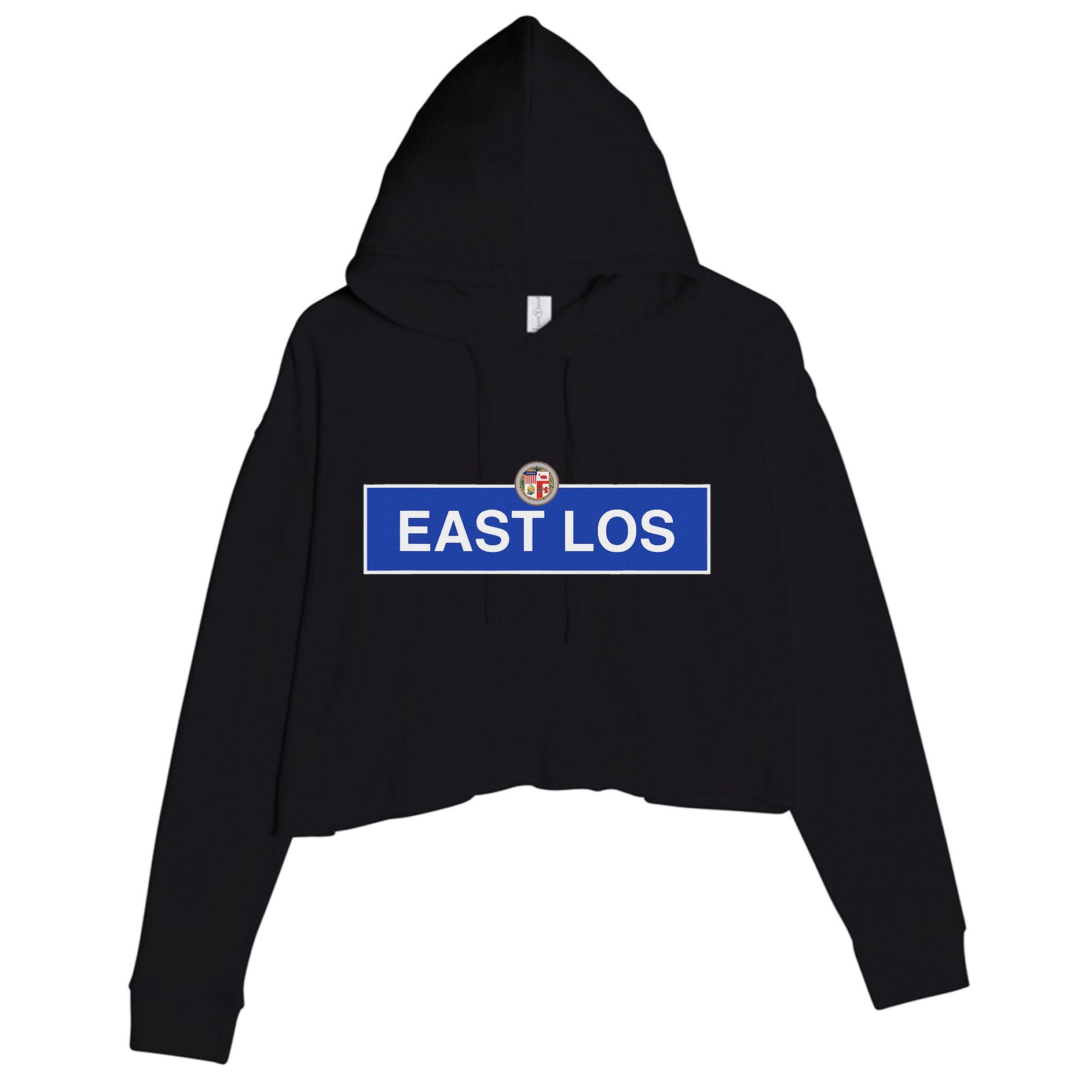Boyle Heights East La Los Angeles City Terrace Retro Vintage Crop Fleece Hoodie