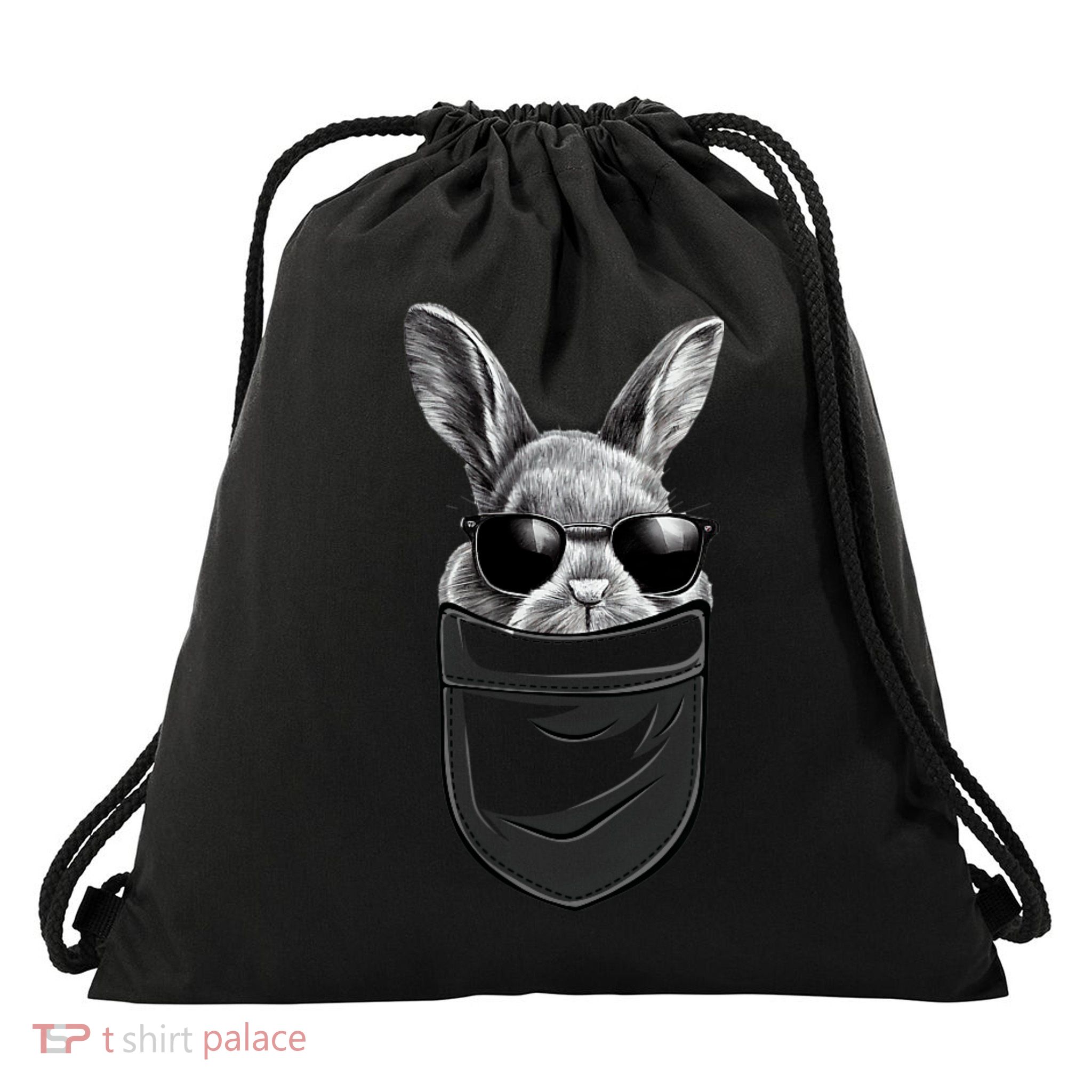 Bunny Happy Easter Shirts For Bunny Pocket Drawstring Bag