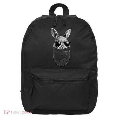 Bunny Happy Easter Shirts For Bunny Pocket 16 in Basic Backpack