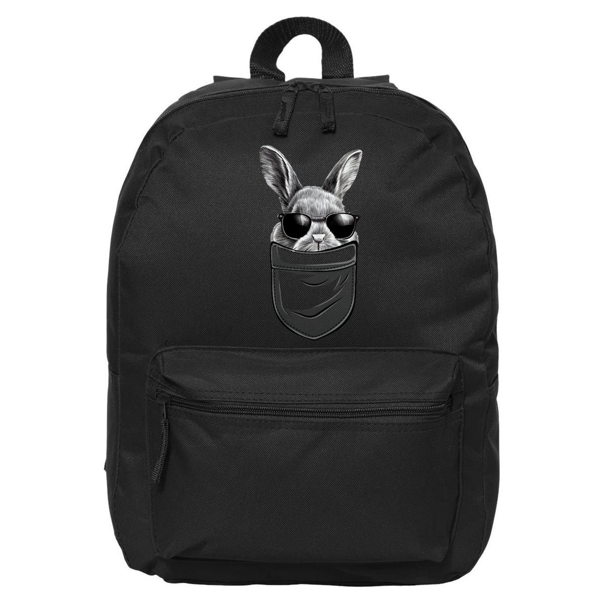 Bunny Happy Easter Shirts For Bunny Pocket 16 in Basic Backpack