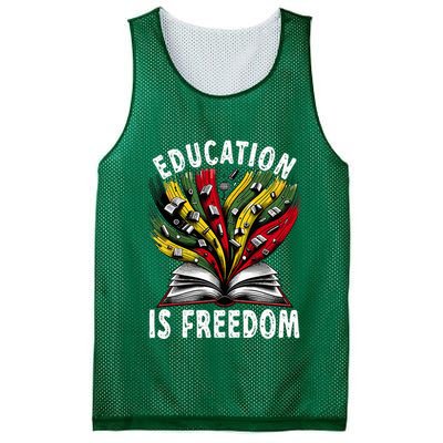 Black History Education Is Freedom Books Black History Mesh Reversible Basketball Jersey Tank