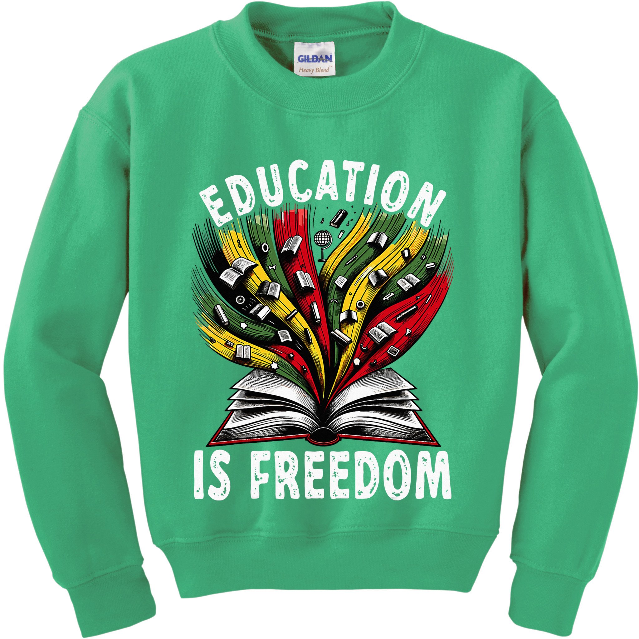Black History Education Is Freedom Books Black History Kids Sweatshirt