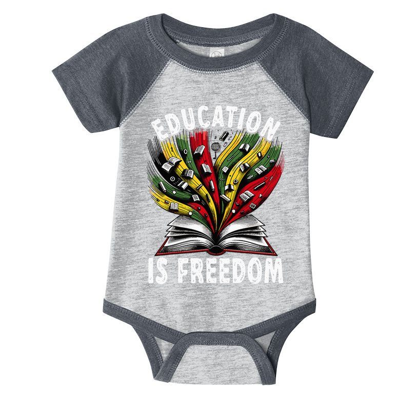 Black History Education Is Freedom Books Black History Infant Baby Jersey Bodysuit