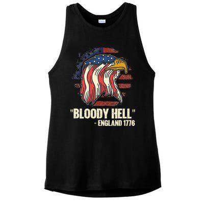 Bloody Hell England July 4th 1776 Ladies PosiCharge Tri-Blend Wicking Tank