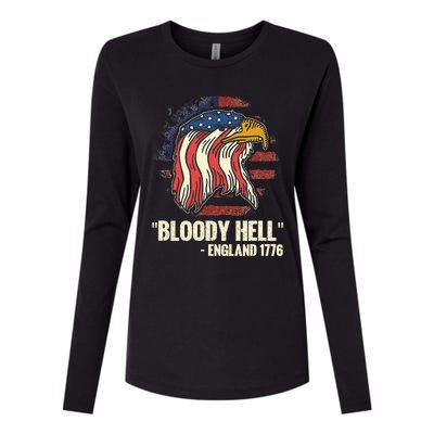 Bloody Hell England July 4th 1776 Womens Cotton Relaxed Long Sleeve T-Shirt