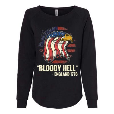 Bloody Hell England July 4th 1776 Womens California Wash Sweatshirt