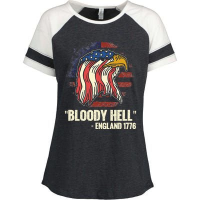 Bloody Hell England July 4th 1776 Enza Ladies Jersey Colorblock Tee