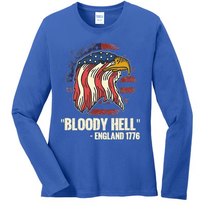 Bloody Hell England July 4th 1776 Ladies Long Sleeve Shirt