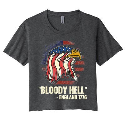 Bloody Hell England July 4th 1776 Women's Crop Top Tee